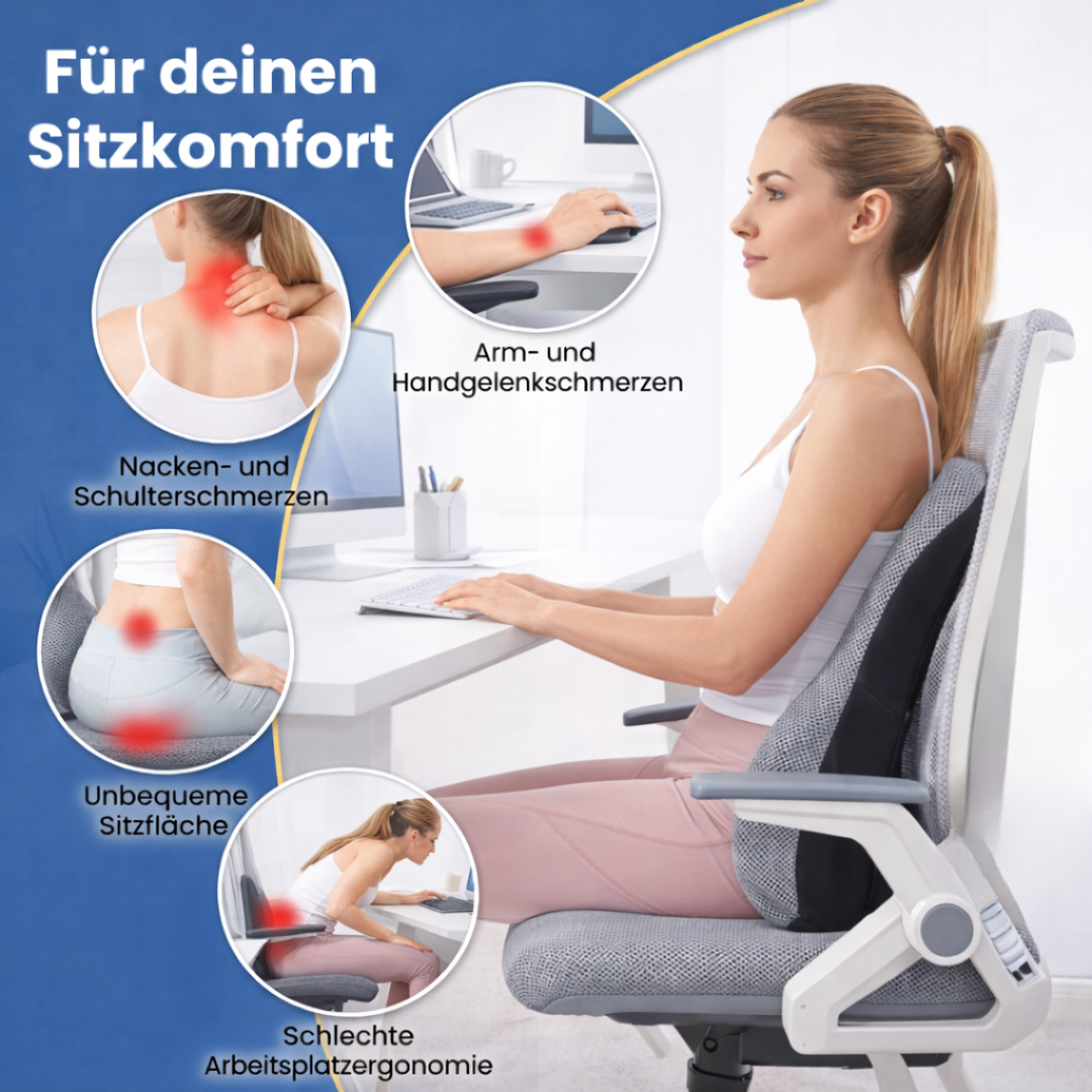 Nie wieder Steißbein -schmerzen Orthopädisches Premium Sitzkissen