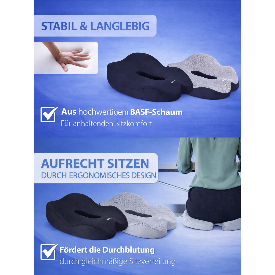 Orthopädisches Sitzkissen nie wieder Steißbeinschmerzen
